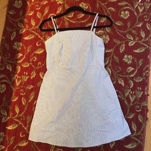 Blue/white stripped mini dress